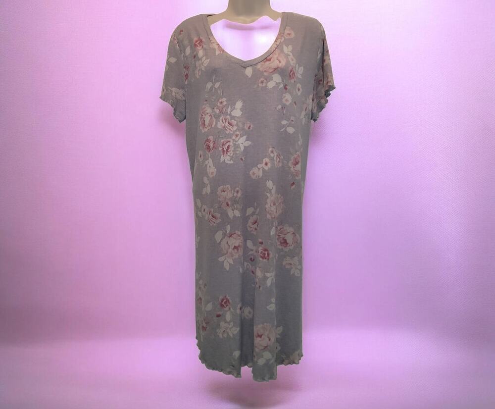 VTG Laura Ashley Floral Nightgown Dress L Cottagecore Romantic Prairie Soft Girl